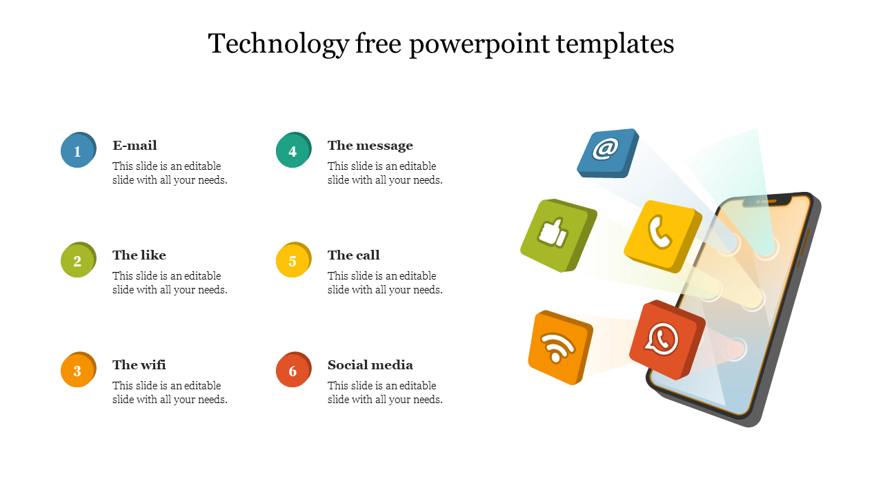 Technology free powerpoint templates slides